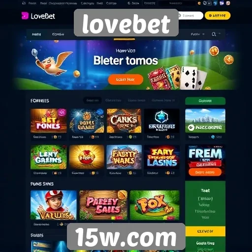 Interface do usuário no site de jogos lovebet